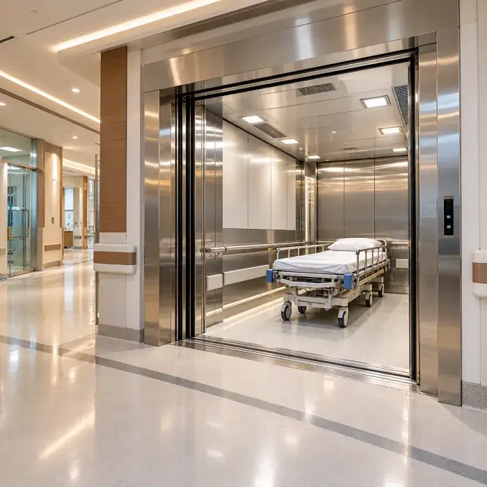 Hospital elevator installation by Sigma Elevators