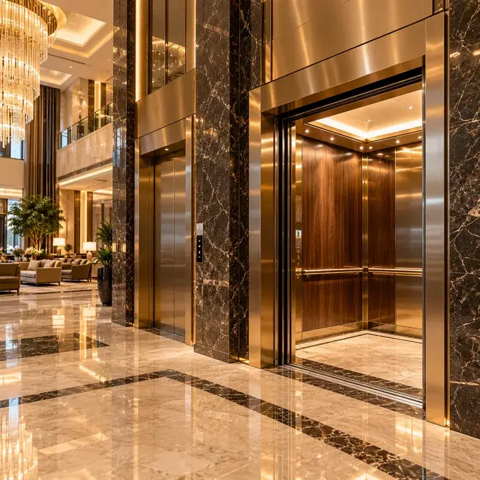 Hotel elevator installation by Sigma Elevators